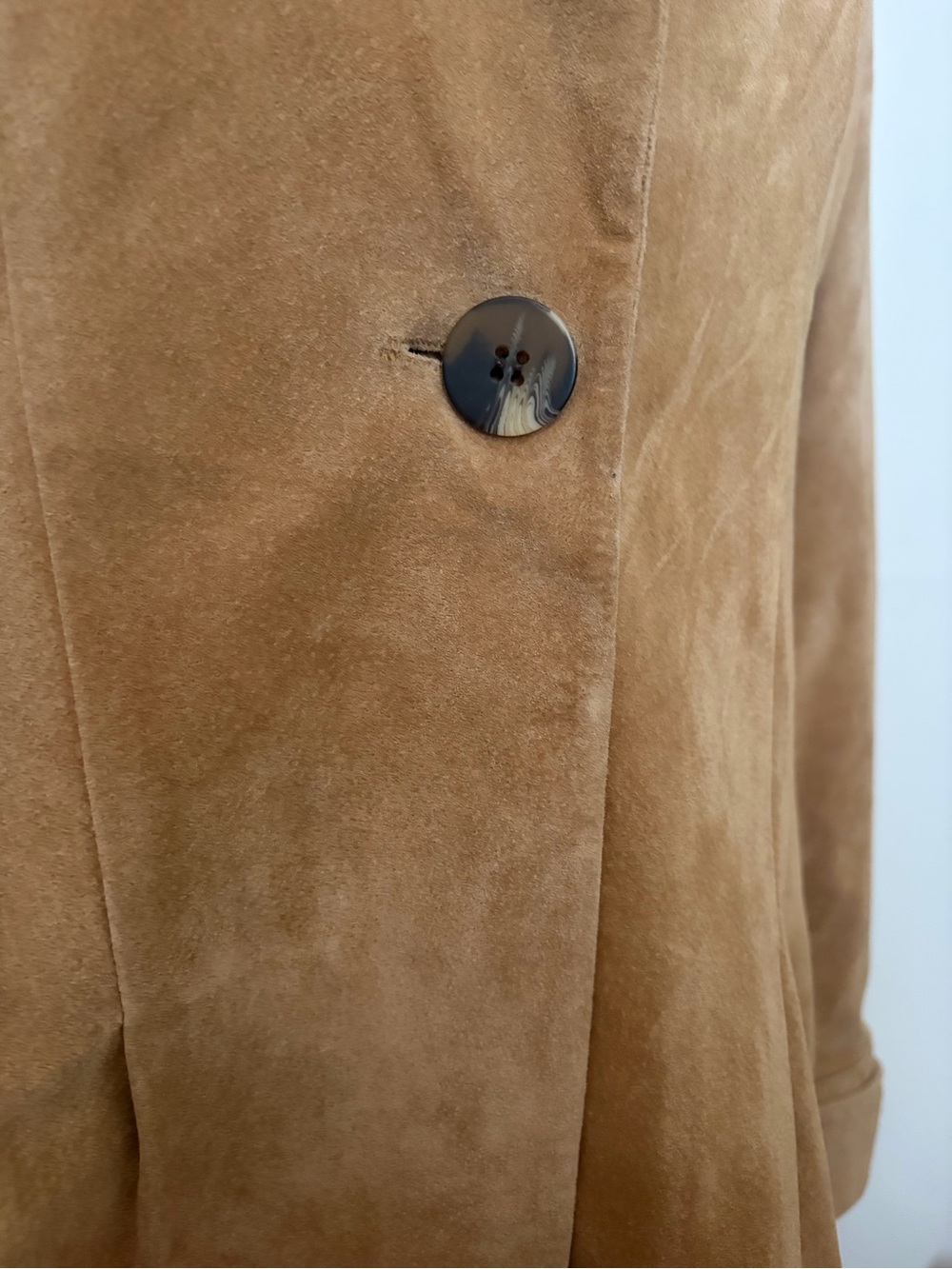 Finley Camel Suede Single-Button Blazer - Picture 3 of 11